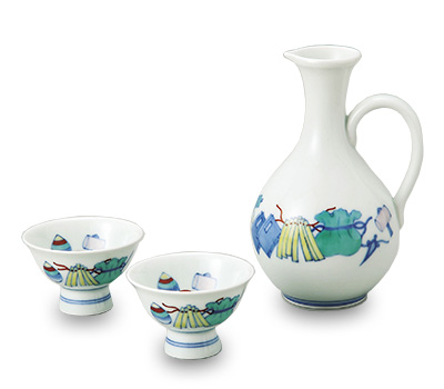 錦宝尽くし絵酒器